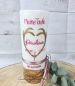 Preview: Taufkerze mit echtem Holz und mit oder ohne Teelichteinsatz -Herzgeweih-
